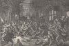 THE TEMPLE CHURCH. A scuffle between Templars and Alsatians. London c1880