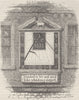 THE TEMPLE CHURCH. Sun-dial in the Temple. London c1880 old antique print