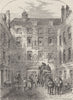 BLACKFRIARS. Outer court of la Belle Sauvage in 1828. London c1880 old print