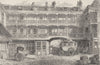 LUDGATE HILL. Inner court of the Belle Sauvage. London c1880 old antique print