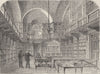 ST.PAUL'S CHURCHYARD. The library of St.Paul's. London c1880 old antique print