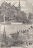 ST.PAUL'S CHURCHYARD. St.Paul's churchyard in 1820 (from views by Horner) c1880
