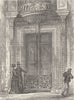 CHEAPSIDE. The door of Saddlers' Hall. London c1880 old antique print picture