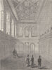 WOOD STREET, CITY OF LONDON. Interior of Haberdashers' Hall c1880 old print