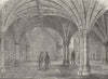 GUILDHALL. The crypt of' Guildhall. London c1880 old antique print picture