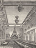 OLD JEWRY. Interior of Grocers' Hall. London c1880 antique print picture