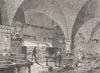 CITY OF LONDON. The Mansion House kitchen c1880 old antique print picture