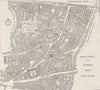 SAXON LONDON. Broad Street and Cornhill wards in 1750 c1880 old antique map