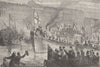 SAXON LONDON. Lord Mayor's water procession c1880 old antique print picture