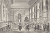 THE BANK OF ENGLAND. Dividend day at the Bank. London c1880 old antique print