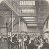 THE STOCK EXCHANGE. The clearing House. London c1880 old antique print picture