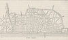 CITY OF LONDON. Wren's plan for rebuilding London c1880 old antique map chart