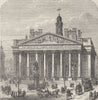 THE ROYAL EXCHANGE. The present Royal Exchange. London c1880 old antique print