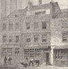 LOMBARD STREET. Pope's House, plough Court. London c1880 old antique print