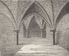 BREAD STREET, CHEAPSIDE. The crypt of Gerard's Hall. London c1880 old print