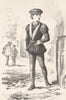 CITY OF LONDON. A city apprentice,-16th century c1880 old antique print