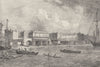 CITY OF LONDON. London Bridge in 1756 c1880 old antique vintage print picture