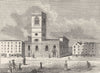 LOWER THAMES STREET. The church of Allhallows the great in 1784. London c1880