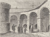 THE TOWER OF LONDON. The Tower Menagerie about 1820 c1880 old antique print