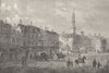 BISHOPSGATE. Cornhill in 1630 (after Boydell). London c1880 old antique print