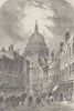 CITY OF LONDON. St. Martin's-le-Grand in 1760 c1880 old antique print picture