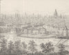 LONDON View from Islington in 1753 of the City & East End after Canaletto c1880
