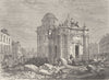 KING'S CROSS. view during its demolition in 1845. London c1880 old print