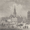 CLERKENWELL. Ray Street, about 1820. London c1880 old antique print picture