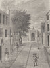 CLERKENWELL. The old House of detention. London c1880 antique print