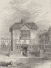CLERKENWELL. Hicks's Hall (about 1750). London c1880 old antique print picture