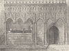 ST BARTHOLOMEW-THE-GREAT. Rayer's (Rahere's) tomb. London c1880 old print