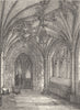 CITY OF LONDON. Porch of St.Sepulchre-without-Newgate church c1880 old print