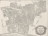 SMITHFIELD. Map of Farringdon ward without, 1750. London c1880 old antique