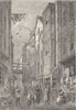 HOLBORN VIADUCT. Field Lane about 1840. London c1880 old antique print picture