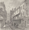 HATTON GARDEN. Leather Lane. London c1880 old antique vintage print picture