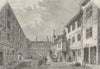 HOLBORN INNS OF CHANCERY. Interior of Furnival’s Inn, 1750. London c1880 print