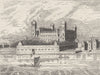 WESTMINSTER. Suffolk House (after Hollar). London c1880 old antique print