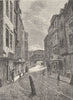ALDWYCH. Butcher's Row in 1800. London c1880 old antique vintage print picture