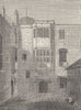 ST. MARY-LE-STRAND. The Savoy Hotel (FP Neale, 1815). London c1880 old print