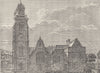 ST.MARTIN'S-IN-THE-FIELDS. West view of the old church, pulled down 1721 c1880