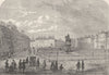 LEICESTER SQUARE. Leicester Square, about 1750. London c1880 old antique print