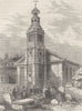 SOHO. St.Anne's, Soho in 1840. London c1880 old antique vintage print picture