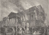 COVENT GARDEN THEATRE. Burning of Covent Garden Theatre in 1856. London c1880
