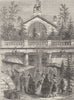 COVENT GARDEN MARKET. Entrance to the market. London c1880 old antique print
