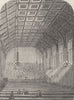 COVENT GARDEN. Interior of St.Martin's Hall. London c1880 old antique print