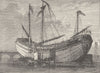 THE RIVER THAMES. The Chinese junk. London c1880 old antique print picture