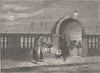 THE RIVER THAMES. Alcoves of Old Westminster Bridge. London c1880 print