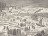 THE RIVER THAMES. Frost fair on the Thames in 1683. London c1880 old print