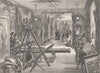 THE VICTORIA EMBANKMENT. United service museum. London c1880 old antique print