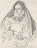 BRITISH MONARCHS. Queen Elizabeth I (Zucchero, 1575). London c1880 old print